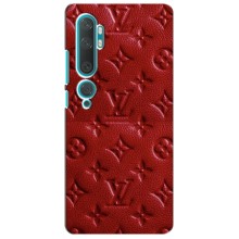Текстурный Чехол Louis Vuitton для Сяоми Ми 10 – Красный ЛВ
