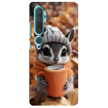 Печатный чехол «Зверята с кофе» для Xiaomi Mi 10