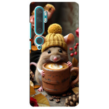 Печатный чехол «Зверята с кофе» для Xiaomi Mi 10 – Медведь с кофе