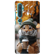 Печатный чехол «Зверята с кофе» для Xiaomi Mi 10 – Тигр с кофе