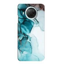 Чехол для МИ 10и - с принтом (Дизайнерские) (AlphaPrint) (Бирюзовый мрамор)