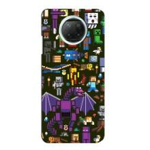 Чохол Майнкрафт на Xiaomi Mi 10i (AlphaPrint) Minecraft (Колаж Майнкрафт)