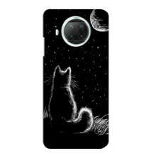 Чохол з принтом для Xiaomi Mi 10i (AlphaPrint) Модні коти (Котик і місяць)