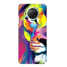 Чохол з картинкою ЛЕВ для Xiaomi Mi 10i (VPrint) (Яскравий Лев)