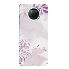 Чехол с цветочным принтом на МИ 10и – Фиолетовые листья