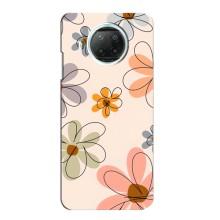 Чехол с цветочным принтом на МИ 10и – Разноцветные цветы