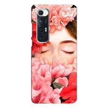 Чехлы (ART) Цветы на Xiaomi Mi 10s (VPrint) (Глаза в цветах)