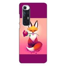 Чехлы с картинкой Лисички для Xiaomi Mi 10s (VPrint) (Лисичка с розочкой)