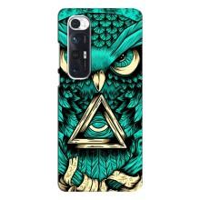 Чехол с птицами на Xiaomi Mi 10s (VPrint) (Сова с глазом)