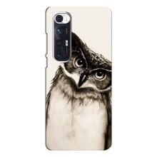 Чехол с птицами на Xiaomi Mi 10s (VPrint) (Сова)