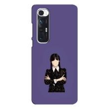 Чехлы Венсдей на Xiaomi Mi 10s Уэнсдей (AlphaPrint) (Уэнздей в черном)