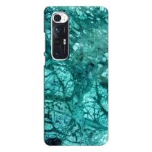 Мраморный чехол на Xiaomi Mi 10s (VPrint) (Зеленый мрамор)