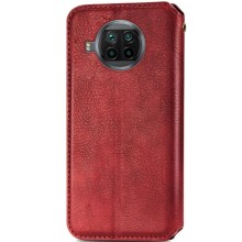 Кожаный чехол-книжка GETMAN Cubic (PU) для Xiaomi Mi 10T Lite / Redmi Note 9 Pro 5G – Красный