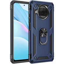 Ударопрочный чехол Serge Ring for Magnet для Xiaomi Mi 10T Lite / Redmi Note 9 Pro 5G – Темно-синий