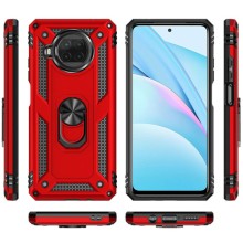Ударопрочный чехол Serge Ring for Magnet для Xiaomi Mi 10T Lite / Redmi Note 9 Pro 5G – Красный