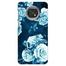 Чехлы (ART) Цветы на Xiaomi Mi 10t Lite (VPrint) (Голубые Бутоны)