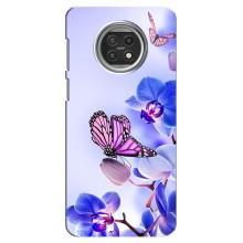 Чехлы с Цветами для Xiaomi Mi 10t Lite (VPrint) (Бабочка на цветочке)