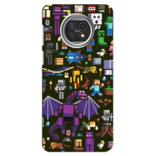 Чехол Майнкрафт на Xiaomi Mi 10t Lite (AlphaPrint) Minecraft (Коллаж Майнкрафт)