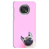 Бампер для Xiaomi Mi 10t Lite с картинкой "Песики" – Собака на розовом