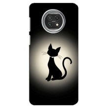 Чехол с принтом для Xiaomi Mi 10t Lite (AlphaPrint) Модные коты (Силуэт котика)