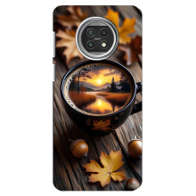 Чехол с уникальным дизайном «Осень с кофе» для Xiaomi Mi 10t Lite – Тёмный кофе