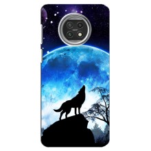 Защитные чехлы для Ксяоми Ми 10Т Лайт (AlphaPrint) (ХИТ продаж) ВОЛК (Волк на луну)