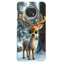 Яркий чехол для Xiaomi Mi 10t Lite с Зимними Оленятами – Оленёнок в лесу
