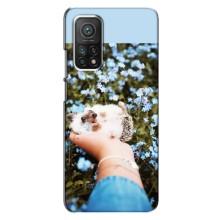 Чохли з зображенням різних тварин на Xiaomi Mi 10T Pro (Їжачок в руці)