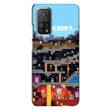 Чехол Майнкрафт на Xiaomi Mi 10T Pro (AlphaPrint) Minecraft (фон Minecraft)
