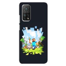 Чехол Майнкрафт на Xiaomi Mi 10T Pro (AlphaPrint) Minecraft (персонажи Minecraft)