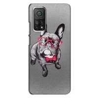 Чехол (ТПУ) Милые собачки для Xiaomi Mi 10T Pro (Бульдог в очках)