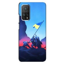 Чехол с украинским воином на Xiaomi Mi 10T Pro – Украинский прапор
