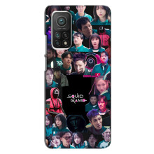 Чехол Гра в кальмара для Xiaomi Mi 10T Pro – Коллаж игры кальмара
