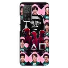 Чехол Гра в кальмара для Xiaomi Mi 10T Pro – Персонажи игры кальмара