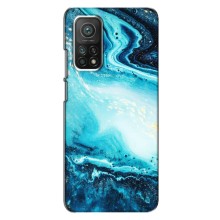 Мраморный чехол на Xiaomi Mi 10T Pro (VPrint) (Голубой мрамор)
