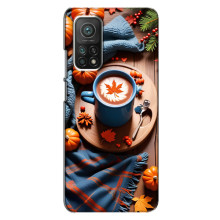 Чехол с уникальным дизайном «Осень с кофе» для Xiaomi Mi 10T Pro – Кофе и тыквы