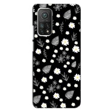 Чехлы с тематикой "ЦВЕТЫ" на Xiaomi Mi 10T Pro (цветение на чорном)