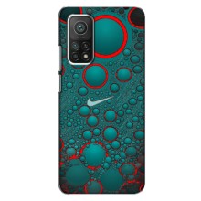 Силиконовый Чехол на Xiaomi Mi 10T Pro с картинкой Nike (Найк зеленый)