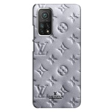 Текстурный Чехол Louis Vuitton для Сяоми Ми 10Т Про (Белый ЛВ)