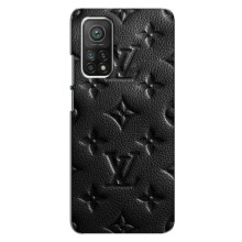 Текстурный Чехол Louis Vuitton для Сяоми Ми 10Т Про (Черный ЛВ)