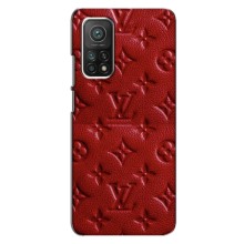 Текстурный Чехол Louis Vuitton для Сяоми Ми 10Т Про – Красный ЛВ