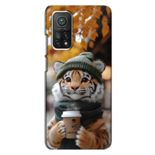 Друкований чохол 'Звірята з кавою' для Xiaomi Mi 10T Pro – Тигр з кавою