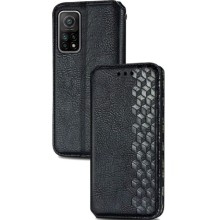 Кожаный чехол-книжка GETMAN Cubic (PU) для Xiaomi Mi 10T / Mi 10T Pro – Черный