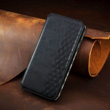 Кожаный чехол-книжка GETMAN Cubic (PU) для Xiaomi Mi 10T / Mi 10T Pro – Черный
