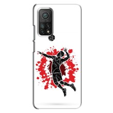 Чехлы с принтом Спортивная тематика для Xiaomi Mi 10T – Волейболист