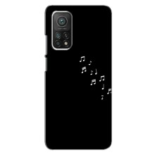 Чехол с картинками на черном фоне для Xiaomi Mi 10T – Ноты