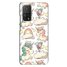 Чехол для Ксяоми Ми 10т - (Единорожки - Новинки) (AlphaPrint) (Единорожки)