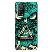 Чехол с птицами на Xiaomi Mi 10T (VPrint) (Сова с глазом)