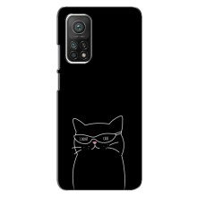 Чехол с рисунком кот на Xiaomi Mi 10T (Равнодушный кот)