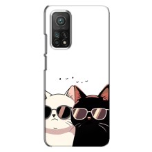 Чехол с рисунком кот на Xiaomi Mi 10T (Коты в очках)